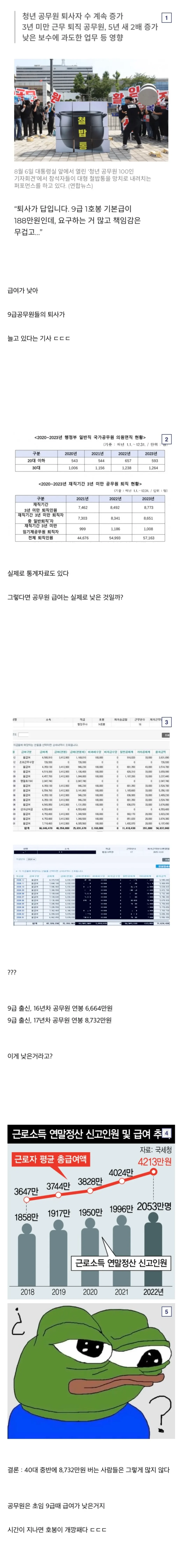 9급 공무원 퇴사율 증가 하지만 버티면 ??